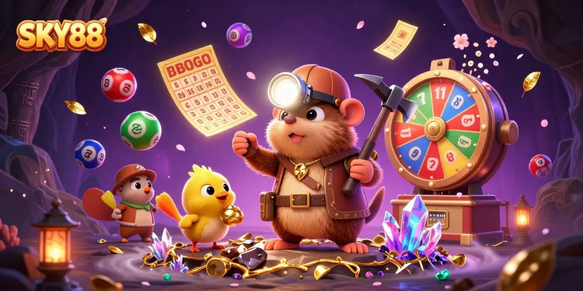 SKY88 engages players in vibrant gambling adventures, featuring dynamic lottery elements and a treasure hunting theme.