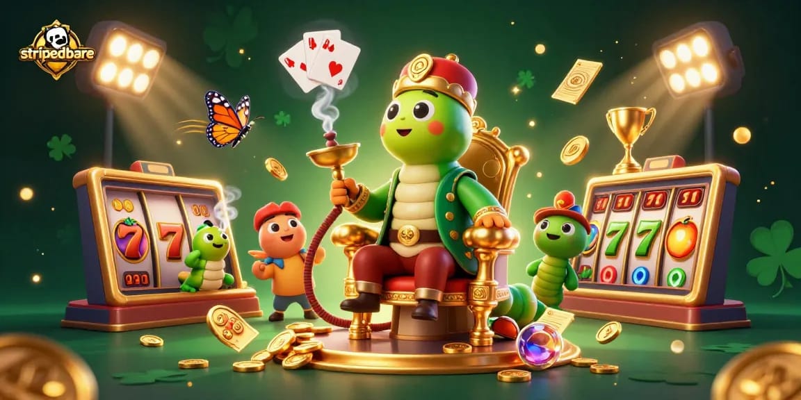 Permainan slot menarik di strippedbare dengan simbol jackpot berwarna-warni dan kesenangan visual yang memukau.