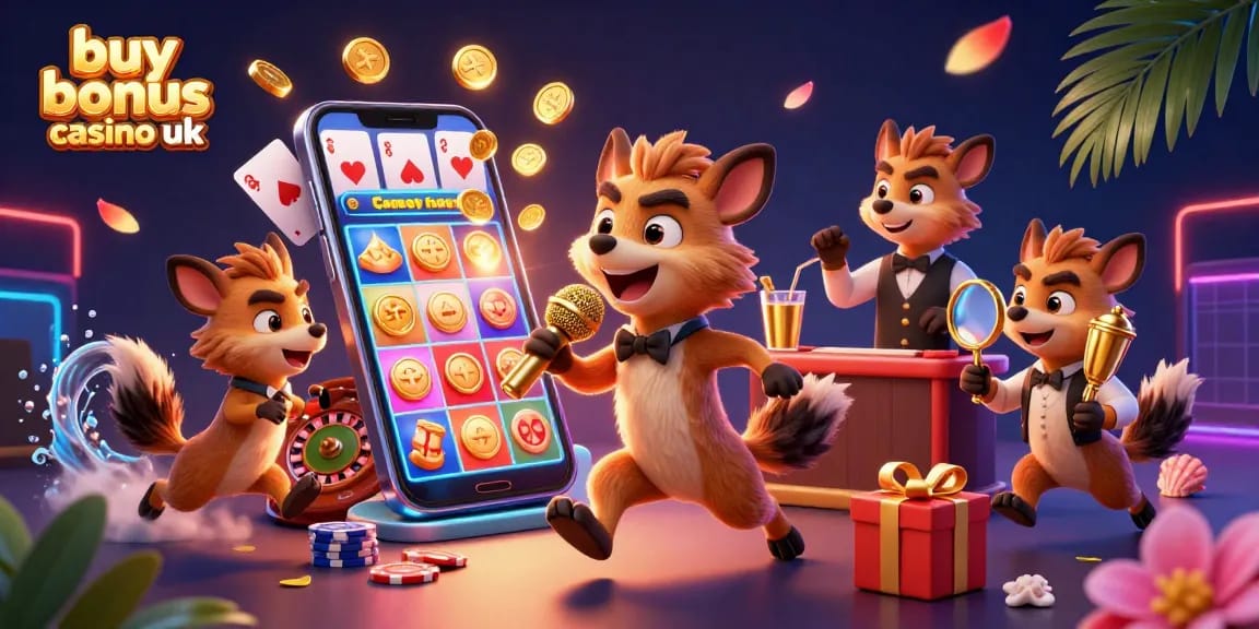 Engage in thrilling gameplay with buy bonus casino uk 3D hyenas at a vibrant casino club.