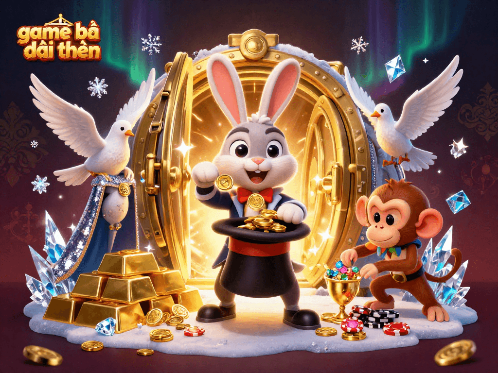 Spin and win big with game bài đổi thưởng as the magician rabbit unleashes treasures.
