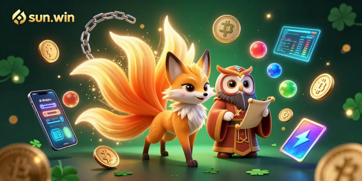 Experience thrilling gameplay with sun-win, showcasing vibrant casino elements and crypto coins.