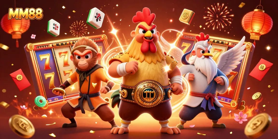 Engage with MM88 through vibrant slot game excitement featuring dynamic characters and action-packed elements.