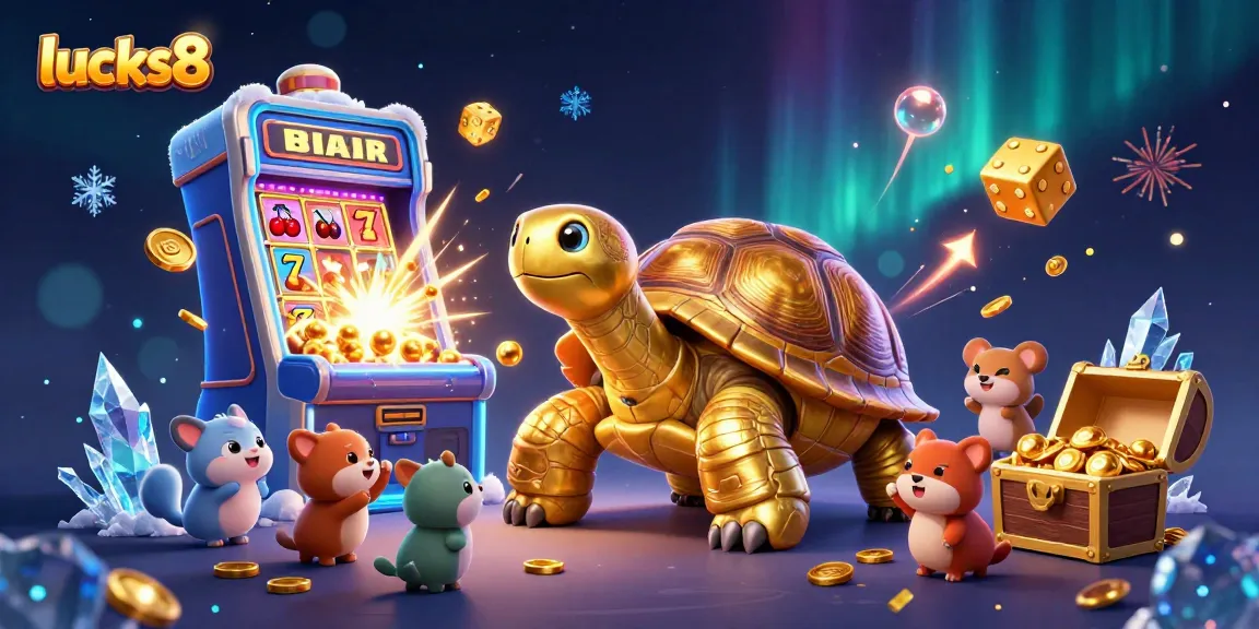 Play exciting casino games at lucks8 with colorful slot machines and cheerful characters.