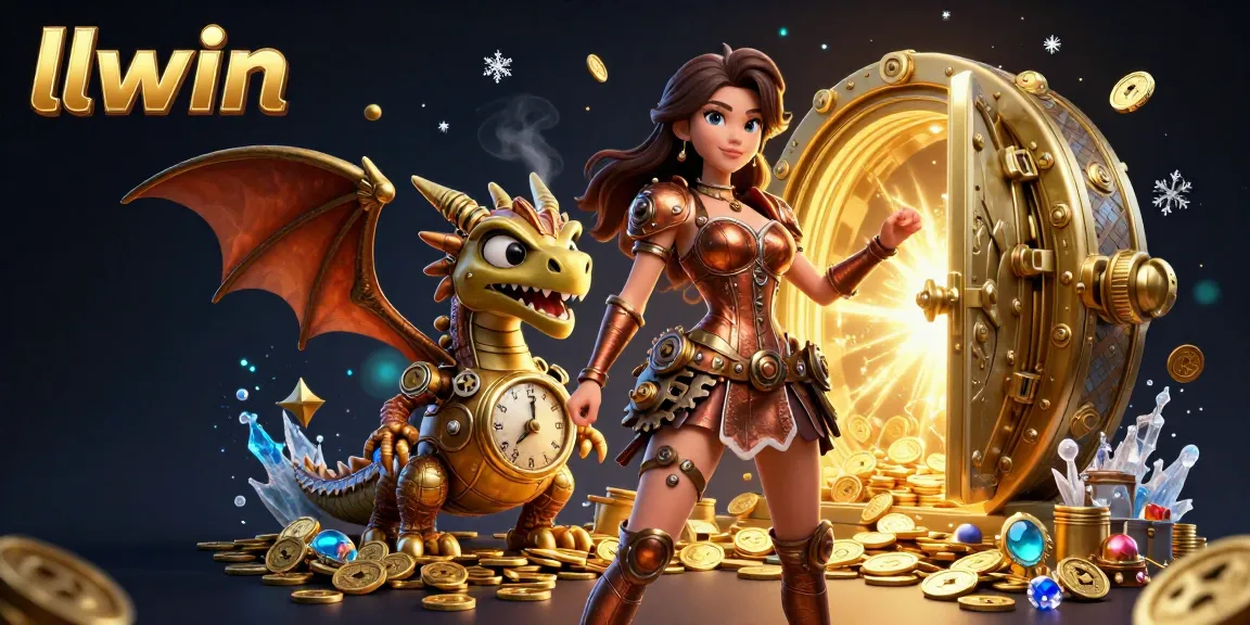 Engage with thrilling llwin casino treasures, featuring sparkling gems and gold in a dynamic 3D scene.
