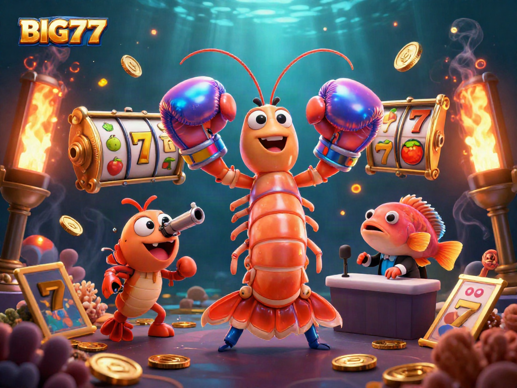 Experience thrilling BIG777 jackpots with vibrant 3D casino characters and lively gameplay elements.