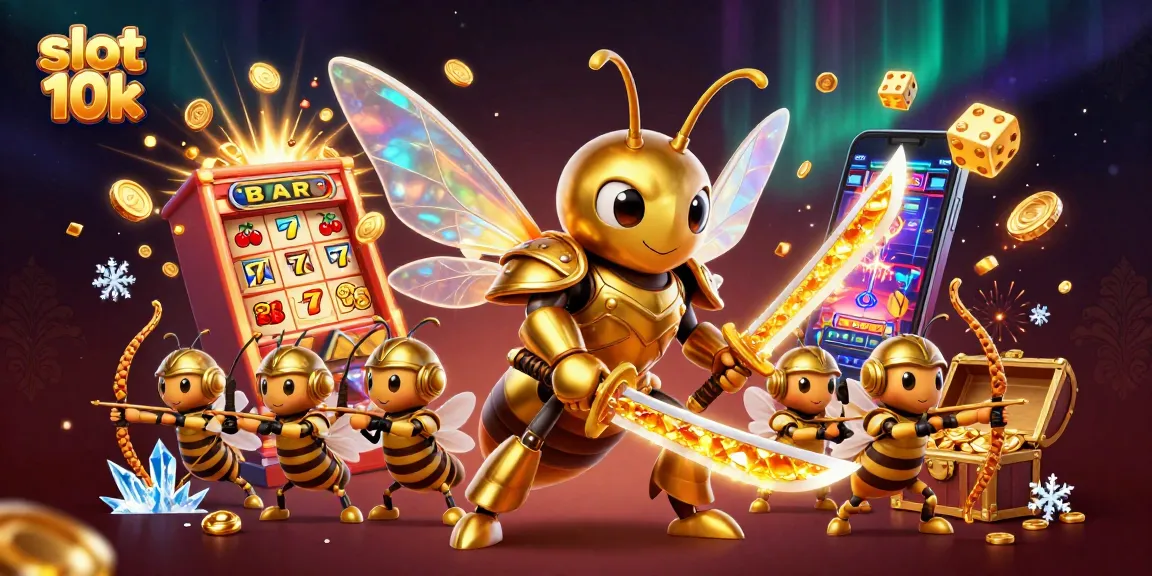 Spin the reels and win big with slot 10k, illuminated by a vibrant jackpot explosion.