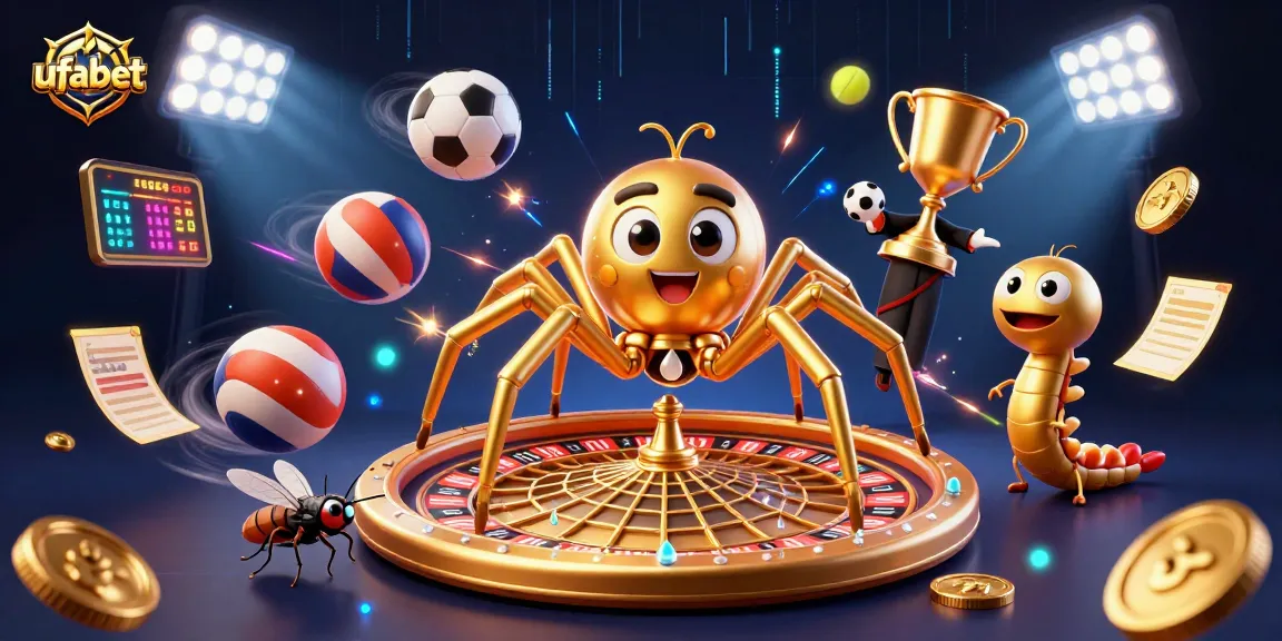 Engage with ufabet through exciting bets at the roulette table, featuring vibrant casino elements.