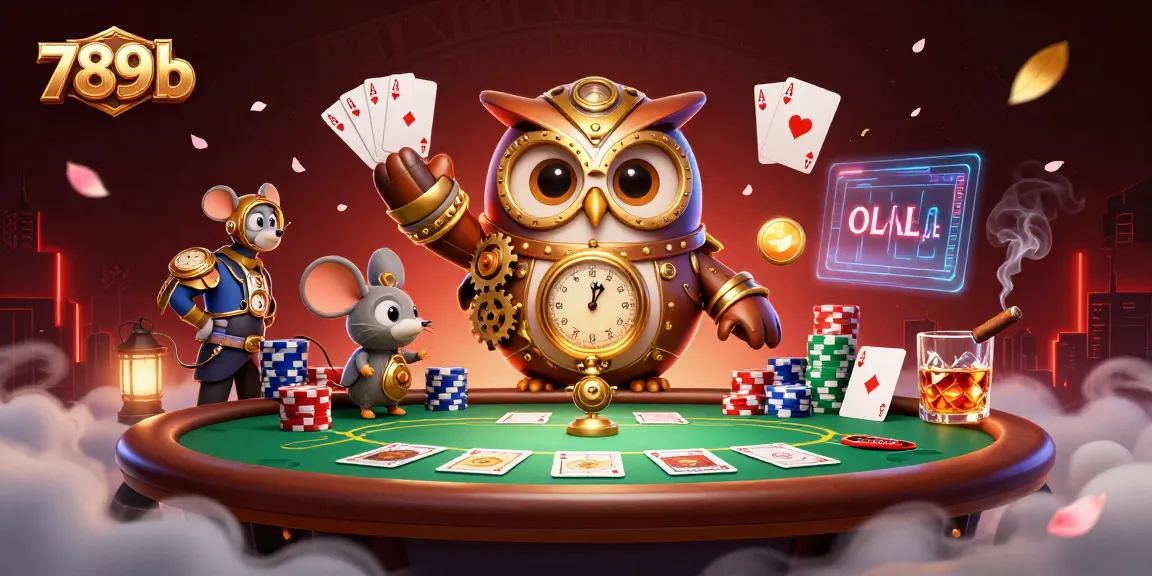 Engage in thrilling games at 789b with our cartoon heroes in a vibrant casino scene.