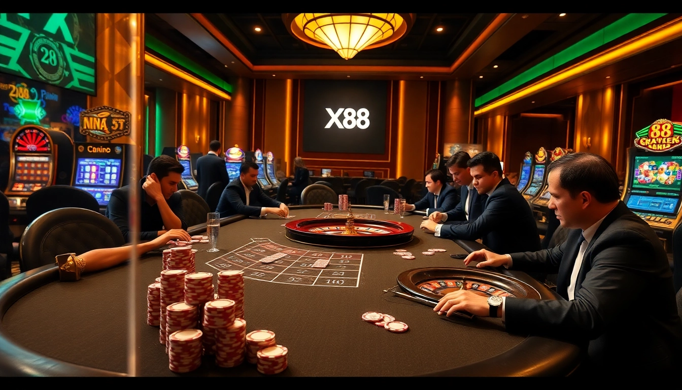 Experience thrilling gameplay at XX 88 casino with vibrant tables and luxury atmosphere.