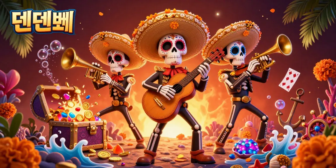 Engage in thrilling gaming adventures at 텐텐벳 with vibrant Day of the Dead scene.