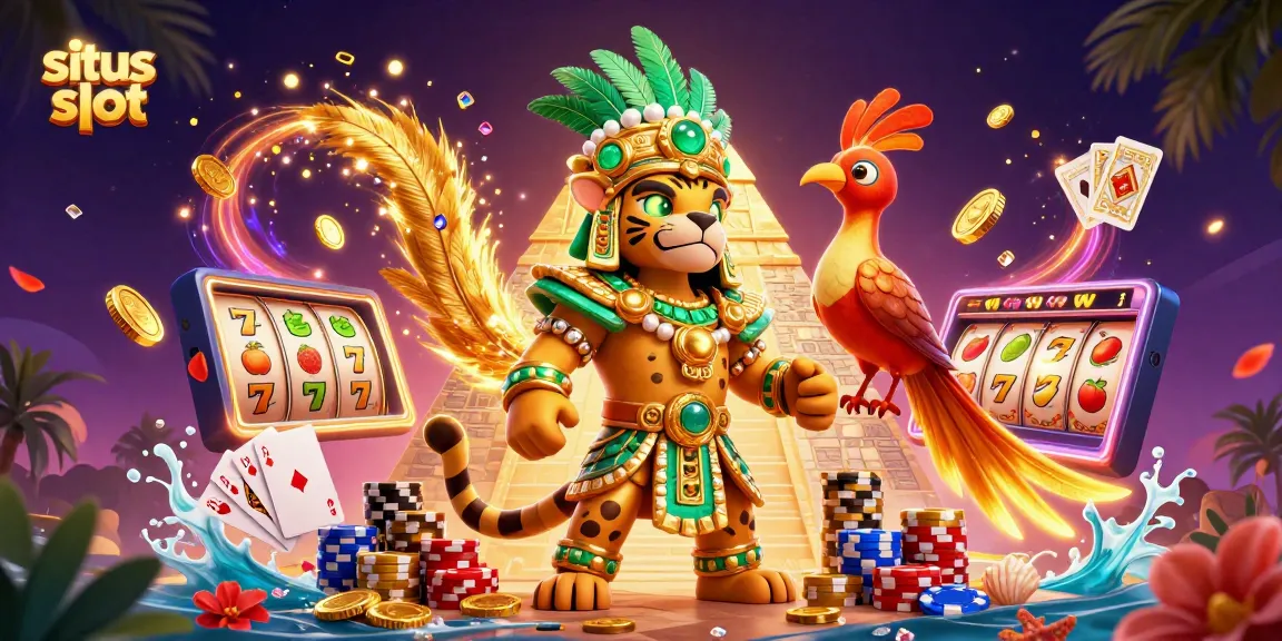 Play exciting slots at situs slot with cascading coins and jackpot moments featuring Mayan elements.