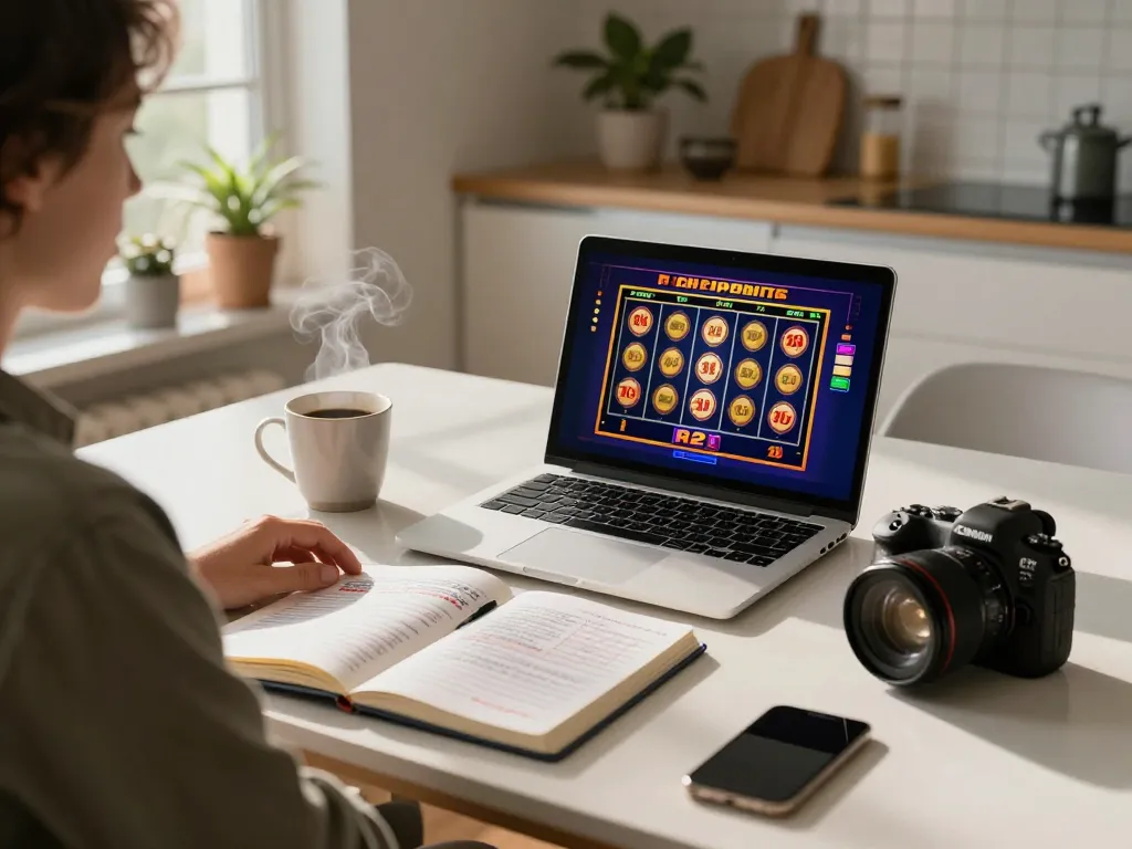 Experience online gaming excitement at Rik vip with strategic slot gameplay and cozy home setup.