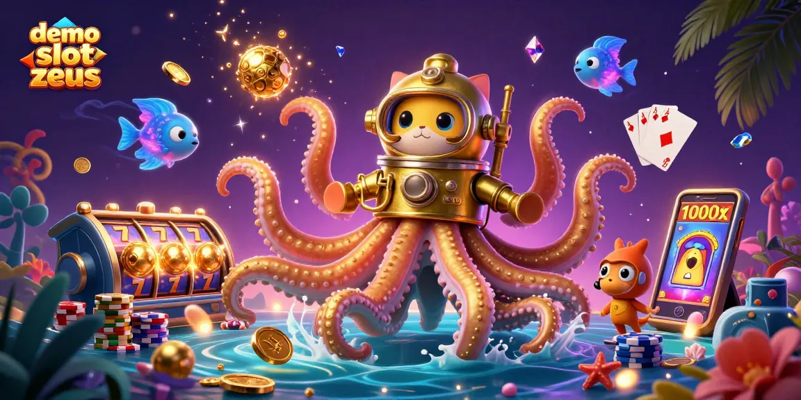 Experience demo slot zeus in an exhilarating 3D casino scene with vibrant characters and elements.