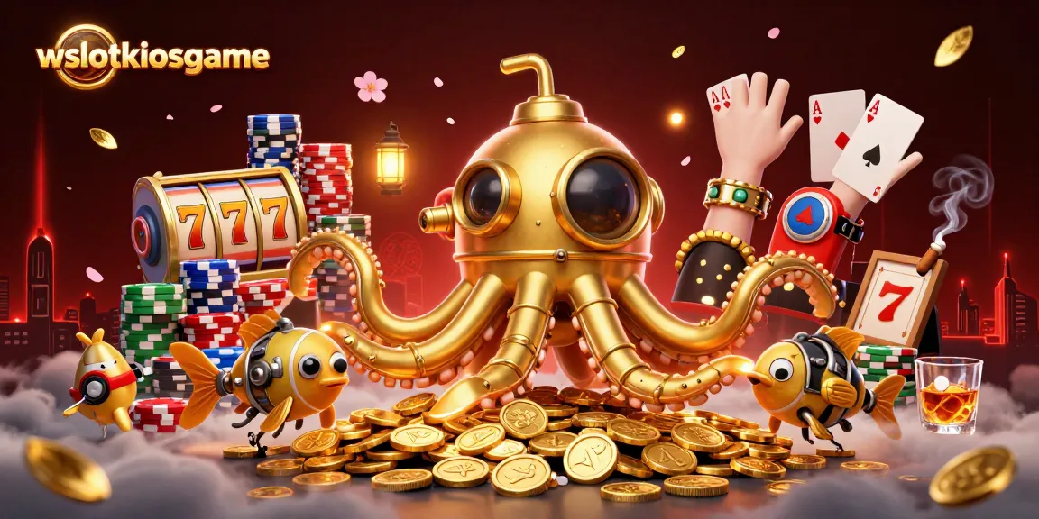 Permainan di wslotkiosgame: kraken emas dan ikan mekanis di lautan koin.