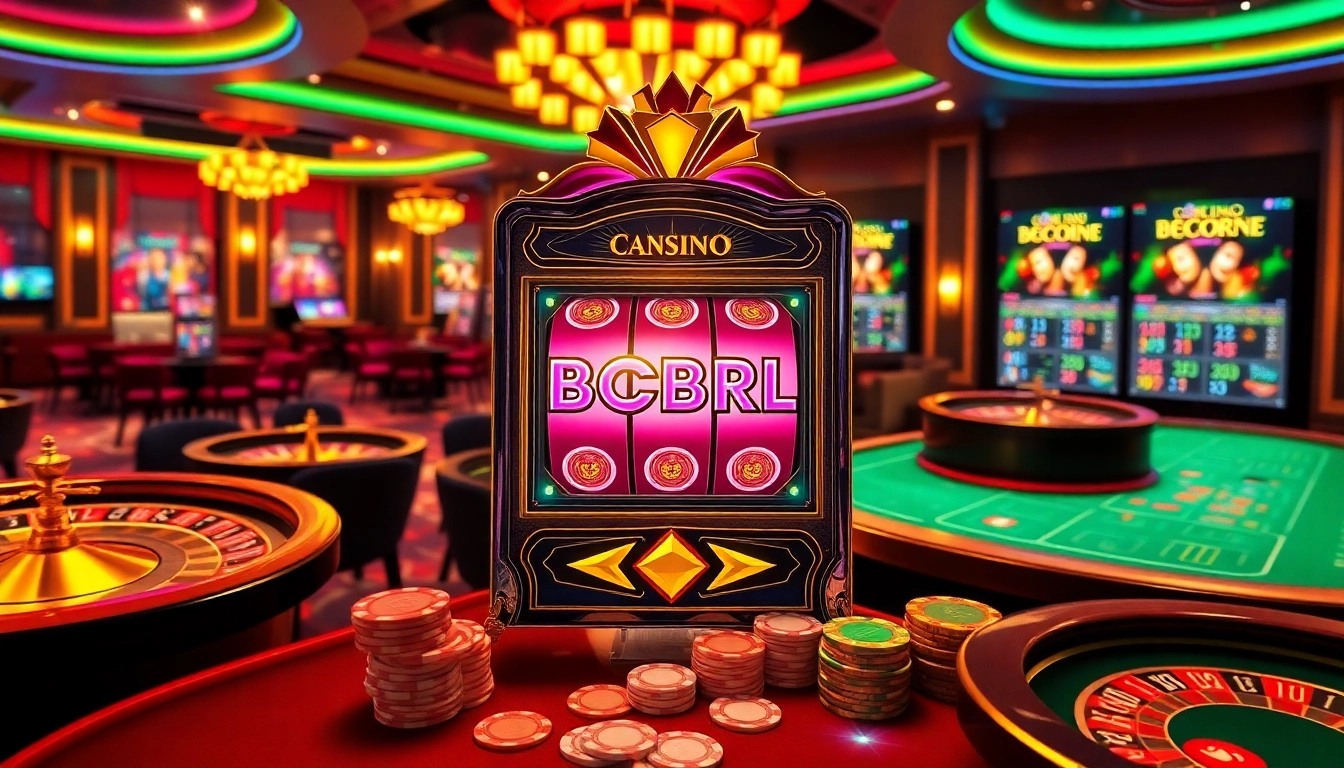 Jugabilidad emocionante en la plataforma de juego en línea con temática de lujo de BCBRL, que presenta máquinas tragamonedas y póker.