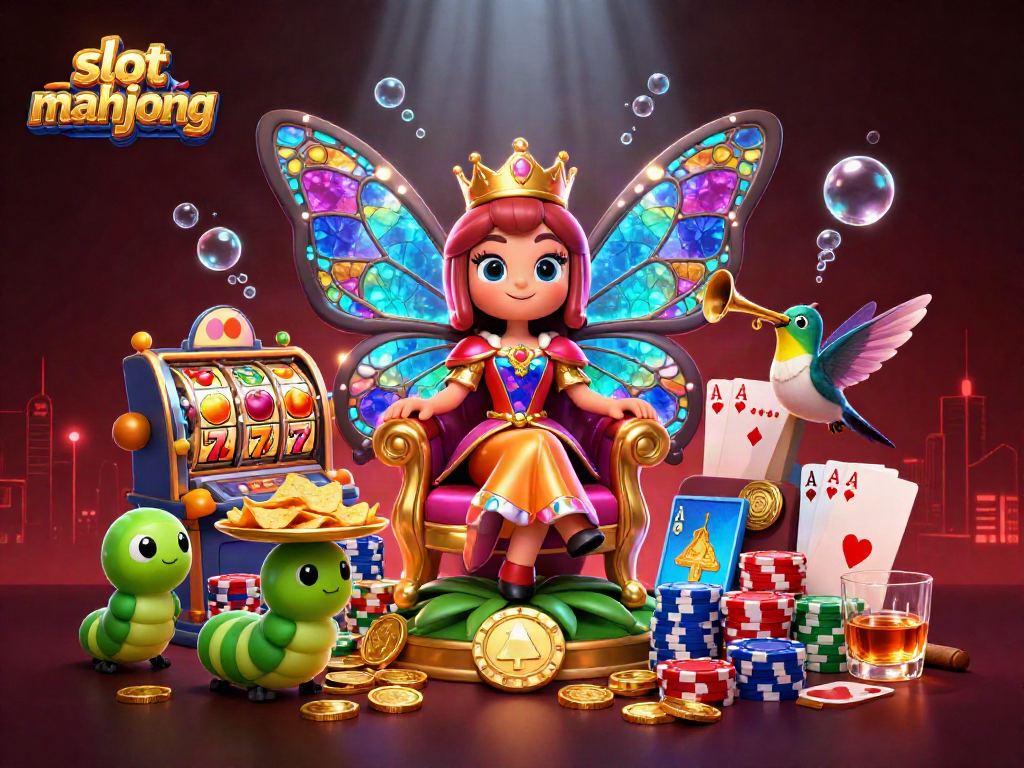 Spin the vibrant slot mahjong reels alongside the butterfly queen and her whimsical companions.