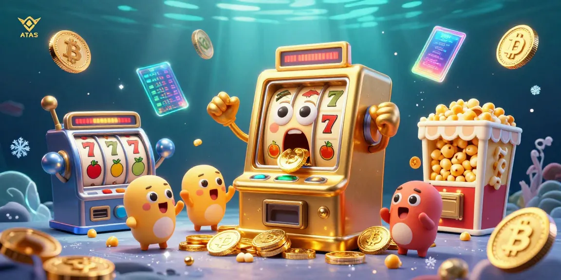 Experience ATAS Casino's exciting jackpot scene with animated slot machines and celebratory elements.