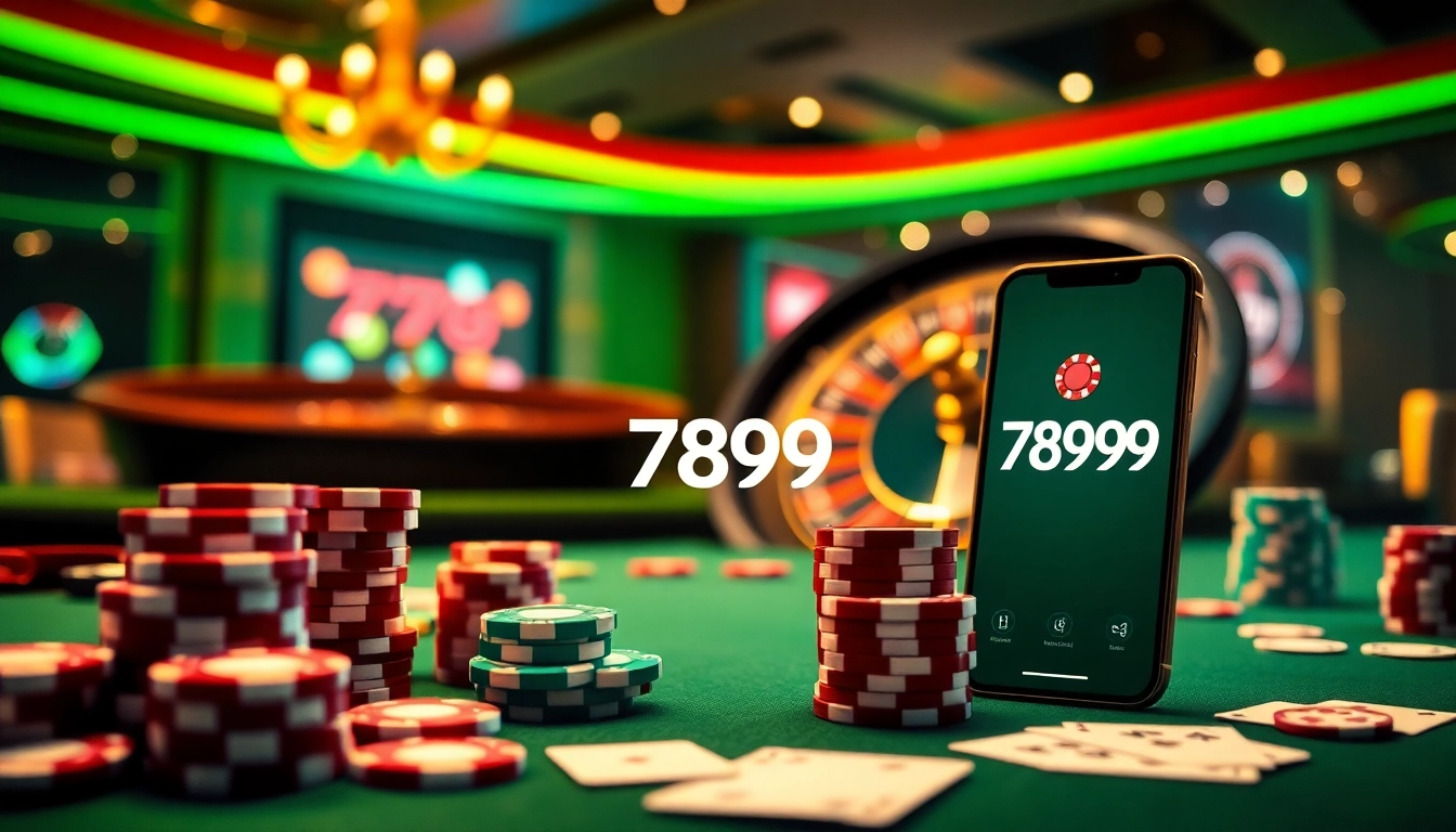 Vive una experiencia de juego emocionante con 789g en una mesa de casino con fichas coloridas y acceso móvil.