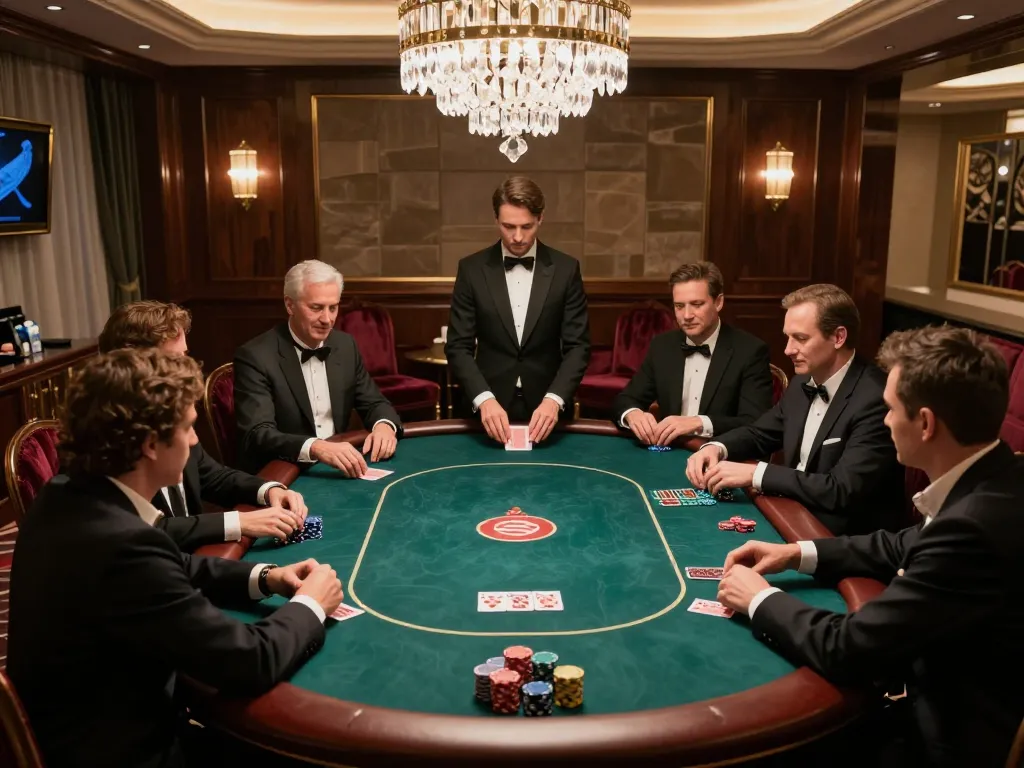 Experience high-stakes poker action at mb88 casino's elegant VIP room with sophisticated gameplay.