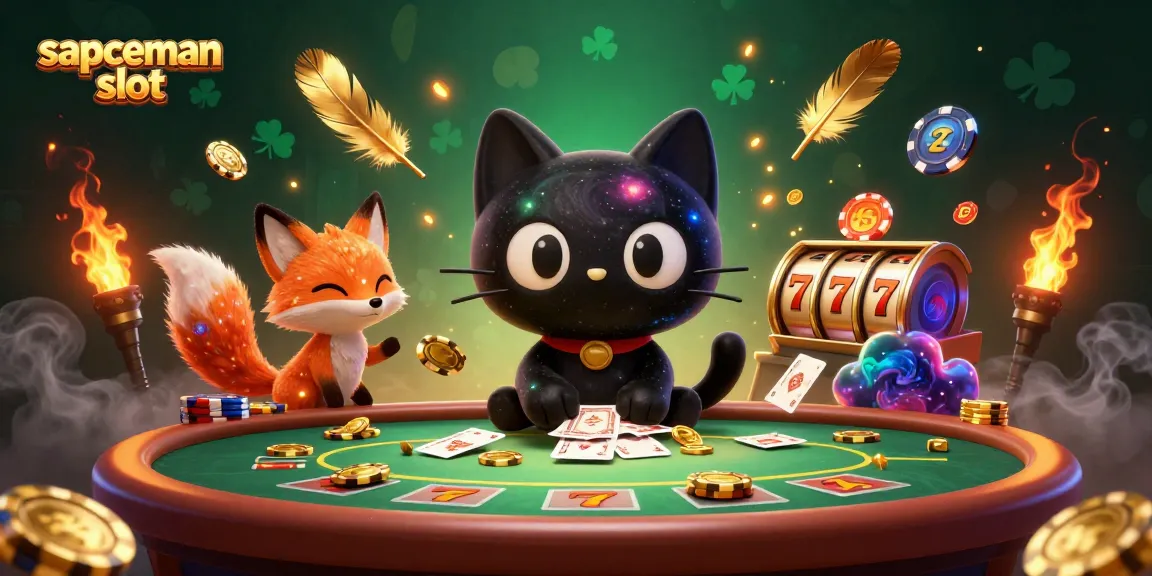 Pull in winnings with the sapceman slot, featuring a cosmic table, animated characters, and rich casino elements.