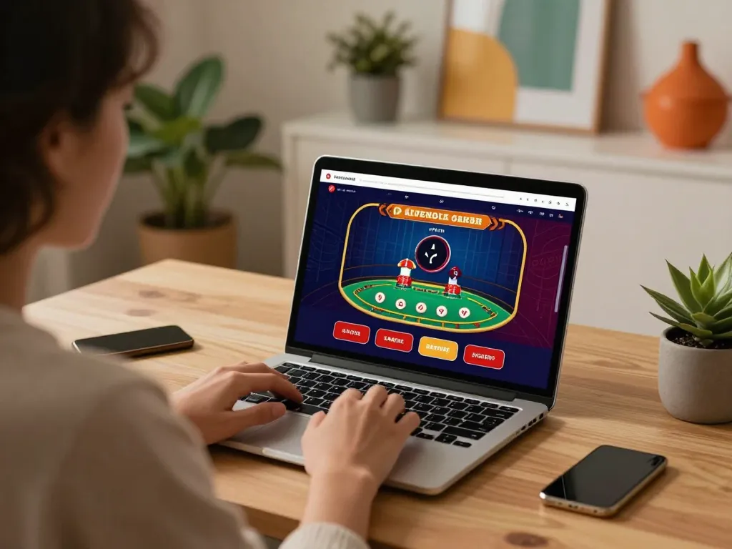 Player engaging with sc88vn online blackjack app in a cozy home setup.