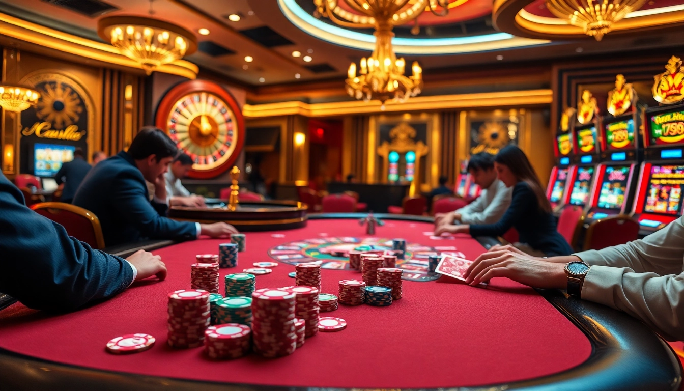 Experience thrilling poker action at https://mm888.media/ with vibrant chips and an exciting casino atmosphere.
