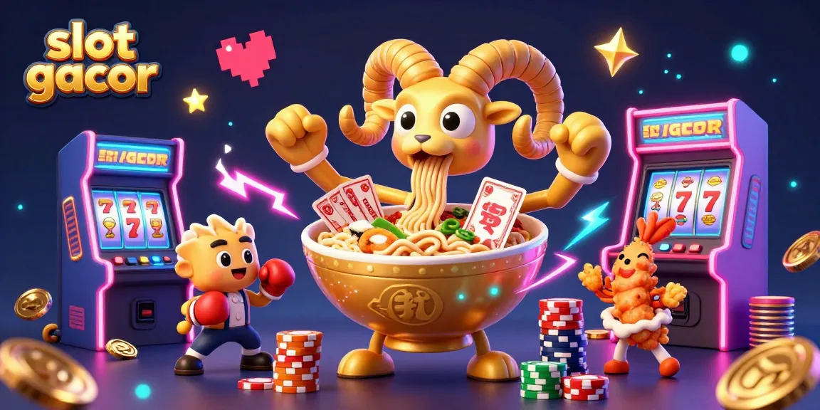 Engage in the exciting world of slot gacor with this dynamic scene featuring vibrant characters and casino elements.