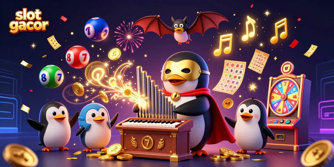 Permainan slot gacor yang dinamis dengan penguin fantom dan berbagai elemen slot menarik lainnya.