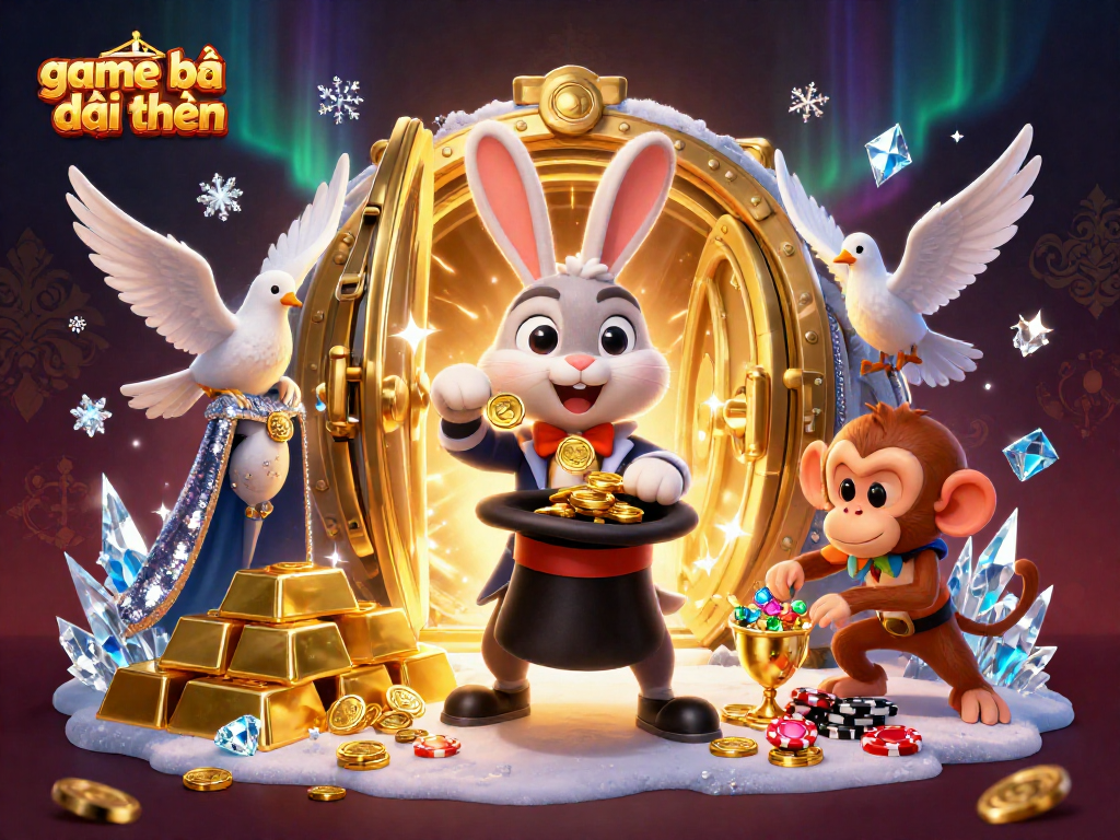 Spin and win big with game bài đổi thưởng as the magician rabbit unleashes treasures.
