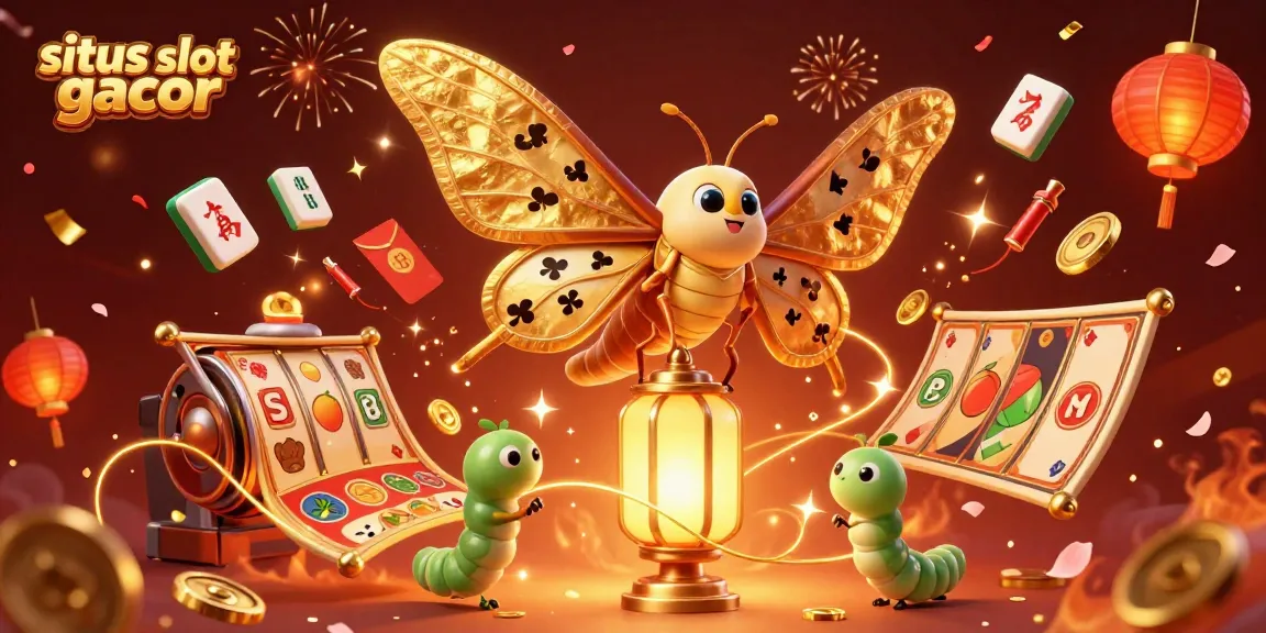 Engage with situs slot gacor in a vibrant casino scene featuring a majestic atlas moth.