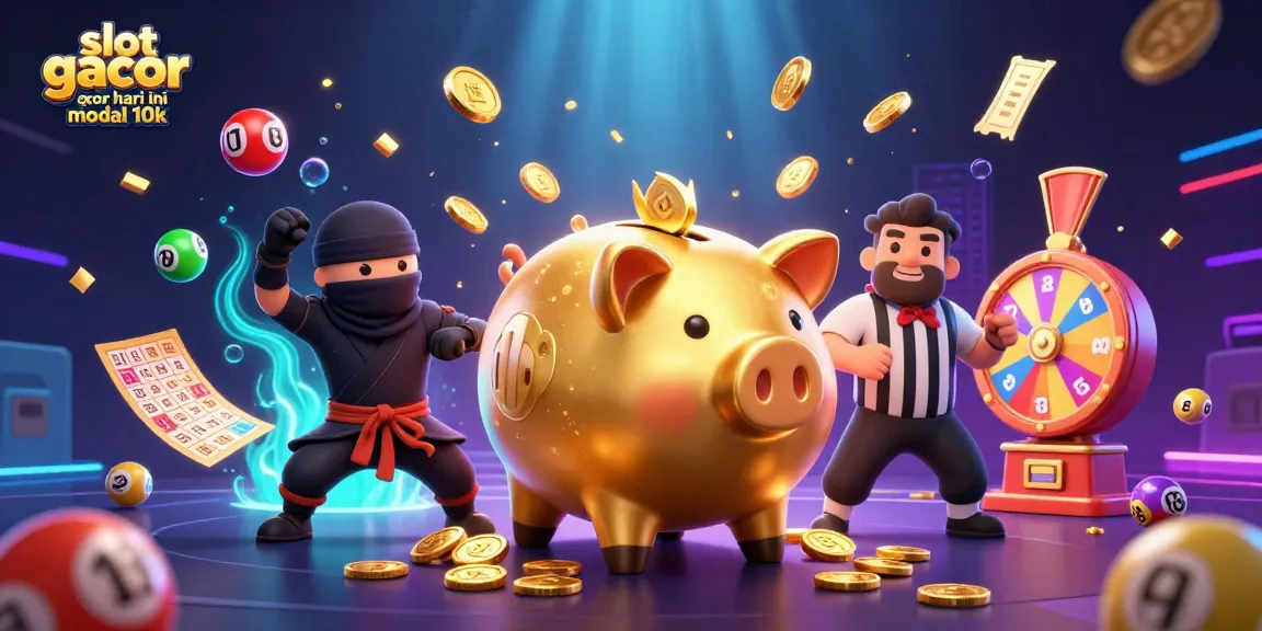 Engage with thrilling slot gacor hari ini modal 10k scene featuring cartoon characters in vibrant casino action.