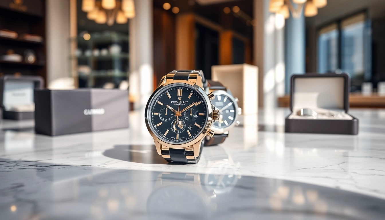 Showcase of luxury replica watches highlighting elegance and craftsmanship.