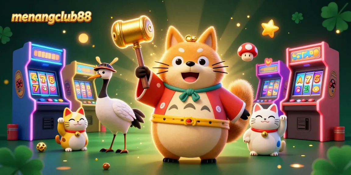 Experience the thrill of menangclub88 at a lively digital casino with vibrant game elements.