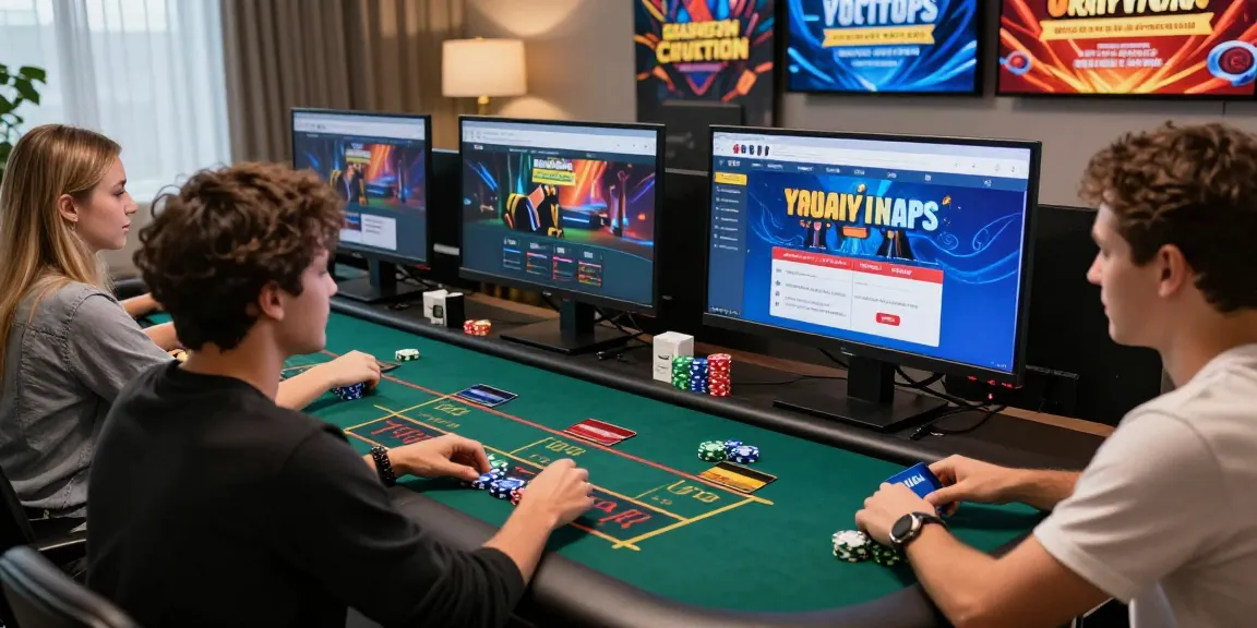 Engaging online casino experience at https://lctltd.co.uk with players using credit cards for deposits, showcasing excitement and modern gaming.
