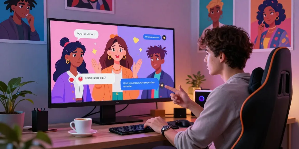 Engaging NSFW AI conversation on a modern device with vibrant character avatars.