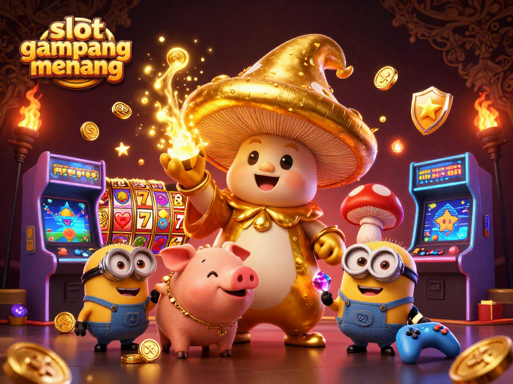 Engage with slot gampang menang action in a vibrant 3D casino scene featuring immersive gaming elements.