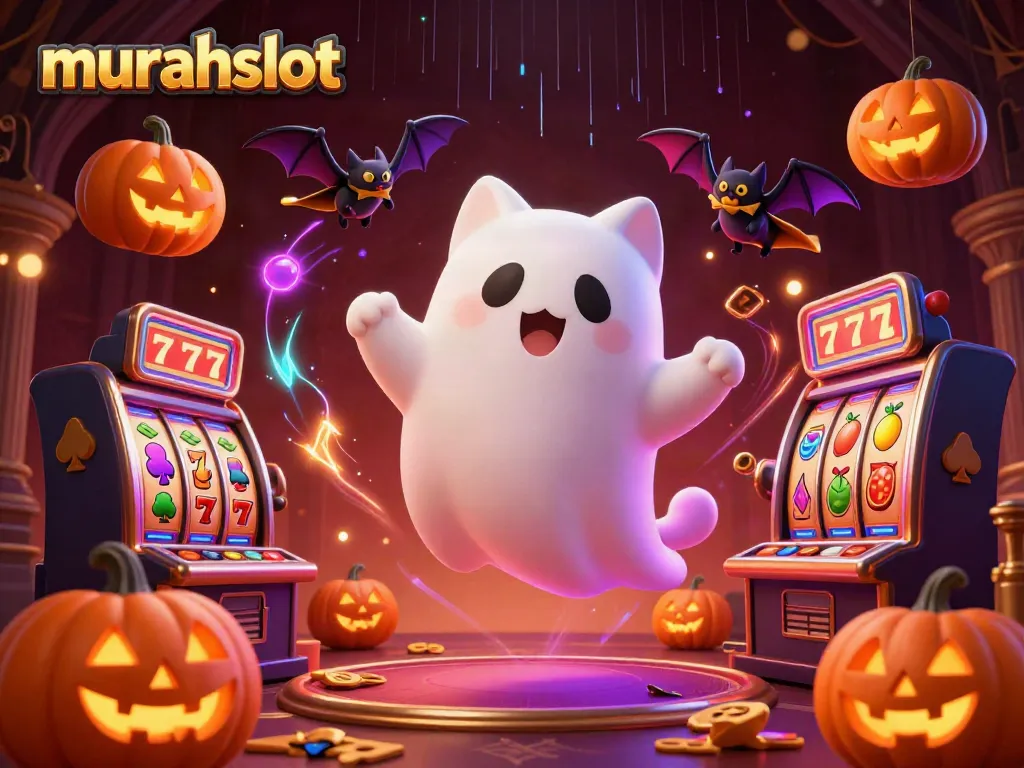 Murahslot menghadirkan suasana slot yang megah dengan karakter kartun, hantu, dan elemen judi lainnya.