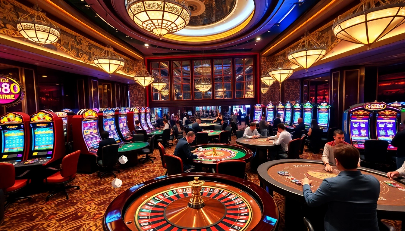 Experience the excitement at GG88 casino with vibrant gaming tables and stunning slot machines.