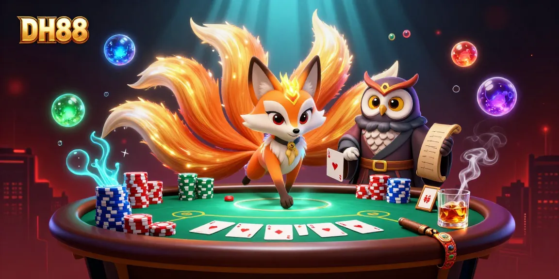 Experience thrilling gaming action at DH88 with vibrant characters and poker elements.