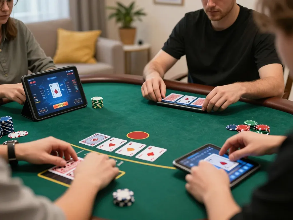 Pemain judi online Ulat123 secara strategis memasang taruhan selama sesi blackjack yang mendebarkan di rumah