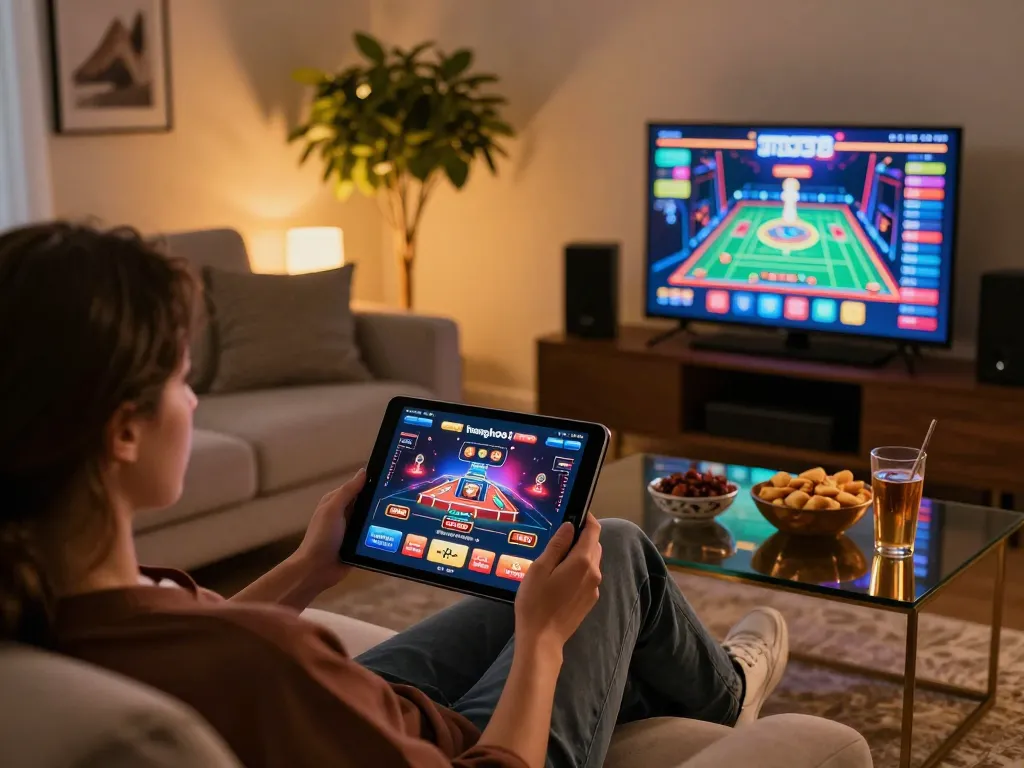 Engaging with the trang chủ go8 interface while relaxing at home for online gaming.
