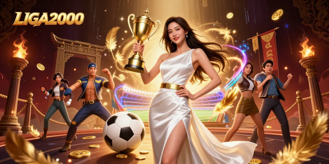 Rasakan permainan mendebarkan di LIGA2000 dengan juara percaya diri merayakan kemenangan di tengah kegembiraan taruhan.