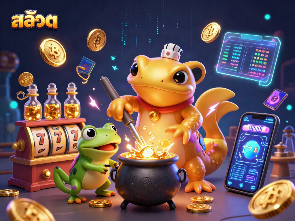 Experience excitement with สล็อต, where a golden salamander alchemist transforms reels into gold coins.