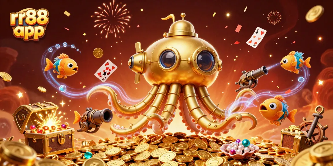 Engage with the rr88 app in an exciting world of underwater treasures, gold coins, and festive elements.