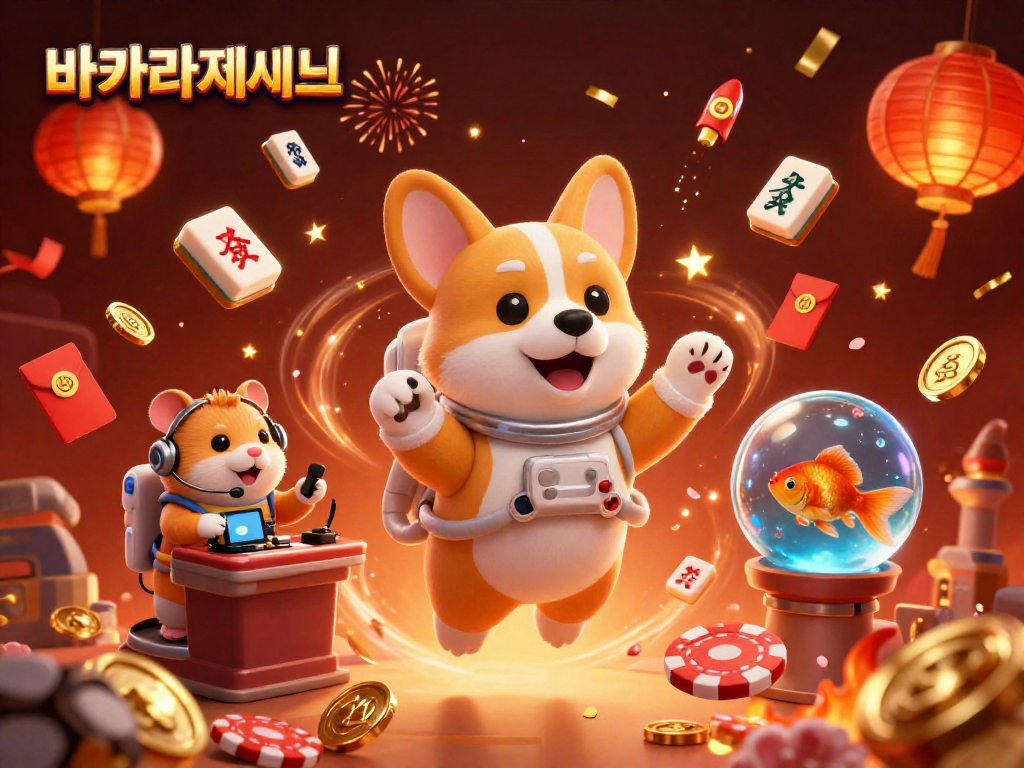 바카라사이트에서 우주 배경의 신나는 카지노 게임을 즐기는 모습