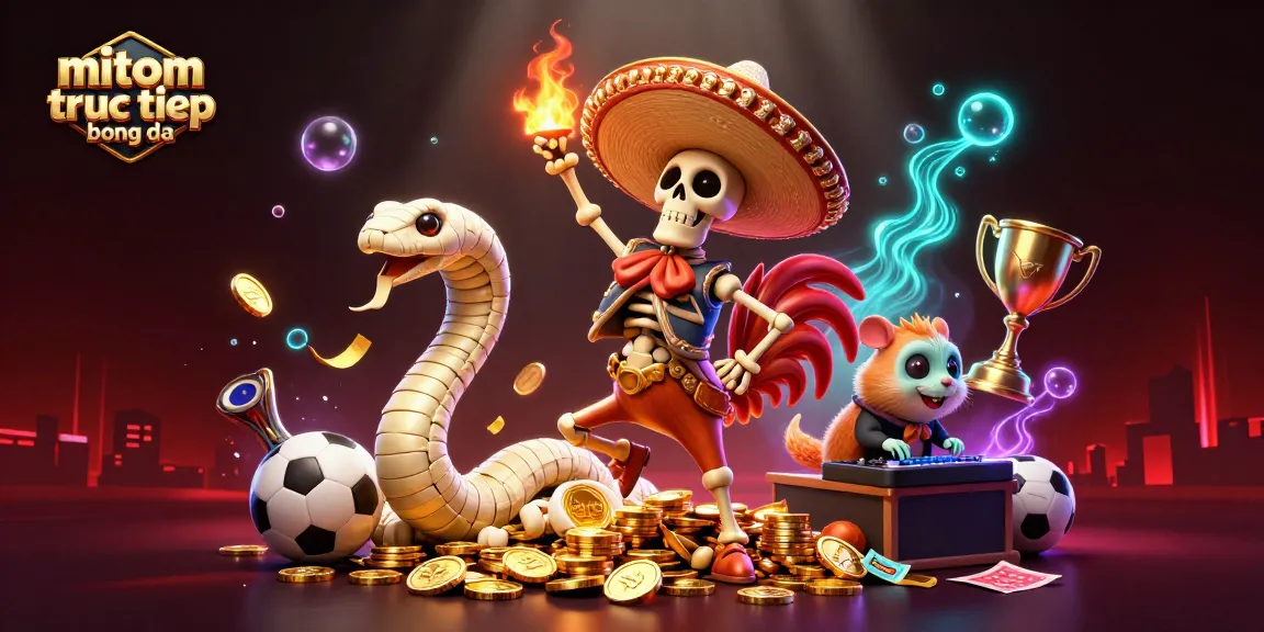 Engage with mitom truc tiep bong da through this vibrant illustration showcasing energetic characters and dynamic sports betting elements.