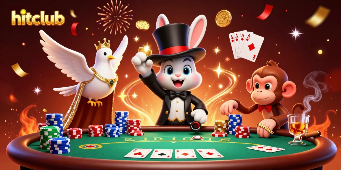 Experience the excitement of hitclub with vibrant characters, poker action, and winning moments.