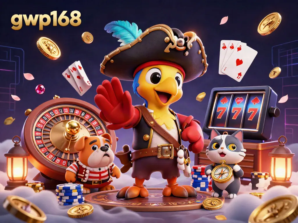 Permainan kasino online gwp168 dengan karakter bajak laut dan kucing navigator menebar keberuntungan.