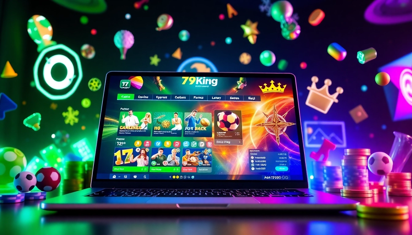 Online gaming experience at 79King showcasing vibrant casino games