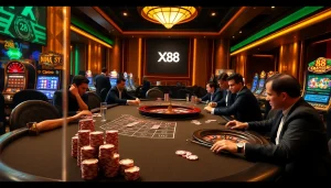 Experience thrilling gameplay at XX 88 casino with vibrant tables and luxury atmosphere.
